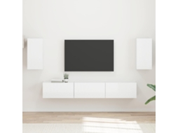 Vidaxl Conjunto De Móvel De Tv 5 Unid. Branco Brilhante