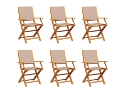 Folding Chair, Folding Chairs Vidaxl Cinzento-acastanhado Madeira (n/a)