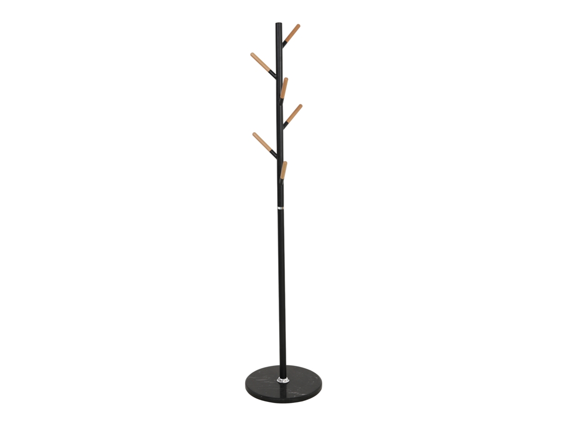 Bengaleiro Nacka 172x37 Cm Preto Aspeto De Madeira [EN.CASA]