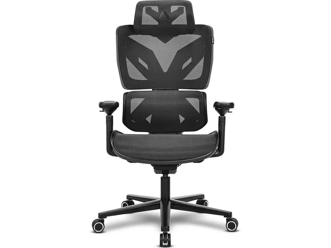 Cadeira Gaming ALPHA GAMER Wave (Até 130 Kg - Elevador a Gás Classe 4 - Preto)