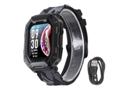 Rebe-reloj Inteligente Deportivo Para Niños Impermeable Con 380mah Y 24 Modos Deportivos Camuflaje Negro