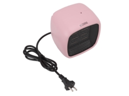 Laxiscreed Aquecedor Elétrico Portátil Para Casa, Pequeno, Com Ventilador, Cor Rosa, Plugue Eu 220v