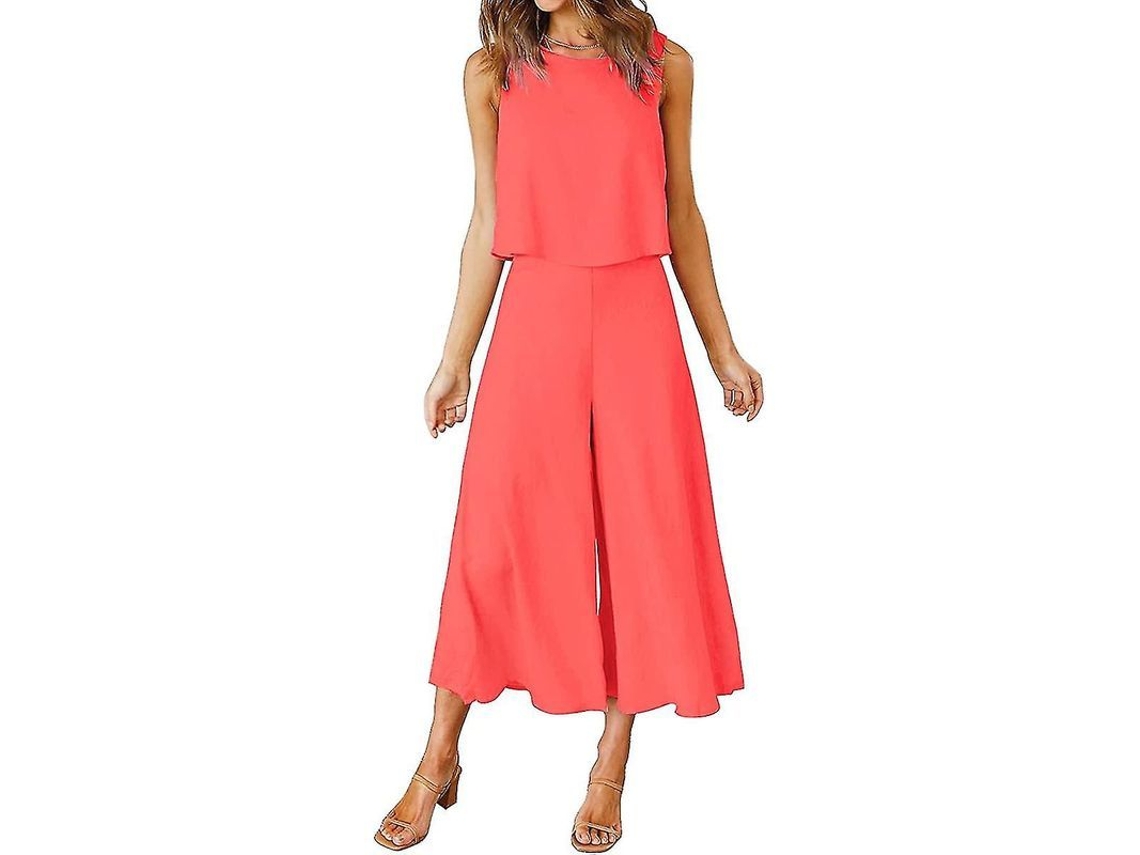 2026 conjunto de 2 Piezas de Verão para Mulher Roylamp: Camiseta Básica de Gola Redonda e Calças Curtas Largas