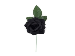 Rosa Flamenca Pequena preta 10 cm