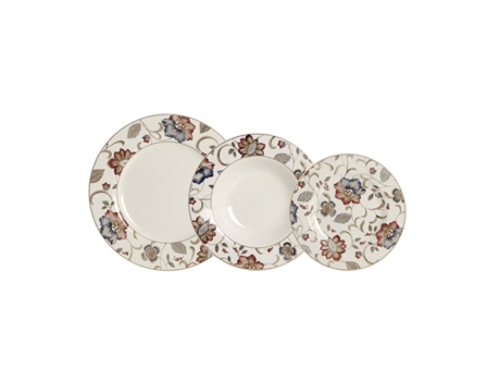 Louça QUEEN´S BY CHURCHILL Jacobean (Multicolor - Cerâmica - 12 Peças)