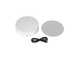 Suporte de exposição para joias rotativo com velocidade ajustável, USB, 138mm branco LAXISCREED