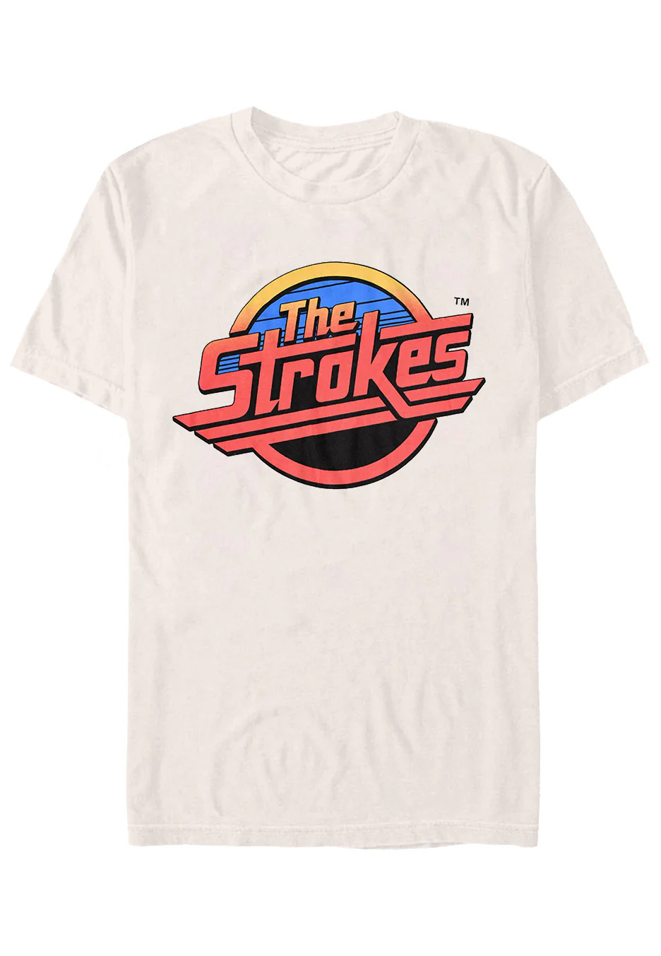 Size:xl Rockinstone The Strokes - Red Logo Beige - T-shirt Unisex Adults
