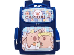 De Nylon Resistente, Compartimento Espaçoso Com Forro Impermeável, Com Desenho Animado, Mochila Capivara