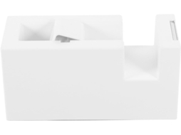Dispensador de fita adesiva de mesa pequeno em ABS branco