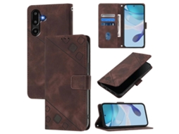 Capa De Celular Em Couro Com Relevo E Toque De Pele