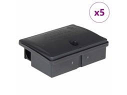 Maison Exclusive - Armadilhas Para Ratos 5 Pcs Preto 13x10x4 Cm