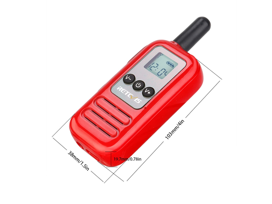 Walkie Talkie Retevis RT665 EOOCOO com Tela LCD de 16 Canais