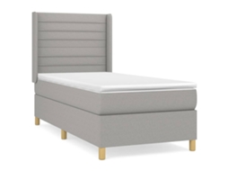 Box Spring Bed, Box Spring Beds Vidaxl Cinzeto Tecido (100 X 200 Cm)