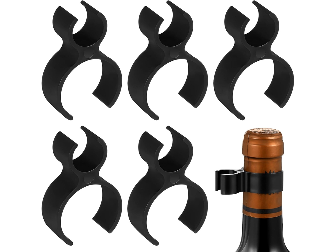 Stobaza 9 - Clipes de plástico reutilizáveis para velas em garrafas de vinho, suportes resistentes para festas, pacote com 9 unidades