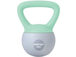 Kettlebell De Verde 4 Kg Pesa Russa Preenchida Areia Metálica E Alça Antiderrapante 19x15x25 Cm