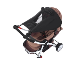 Mali tolda Universal para Carrinho de Bebê Protetor Solar Uv50+ À Prova D'água Preta