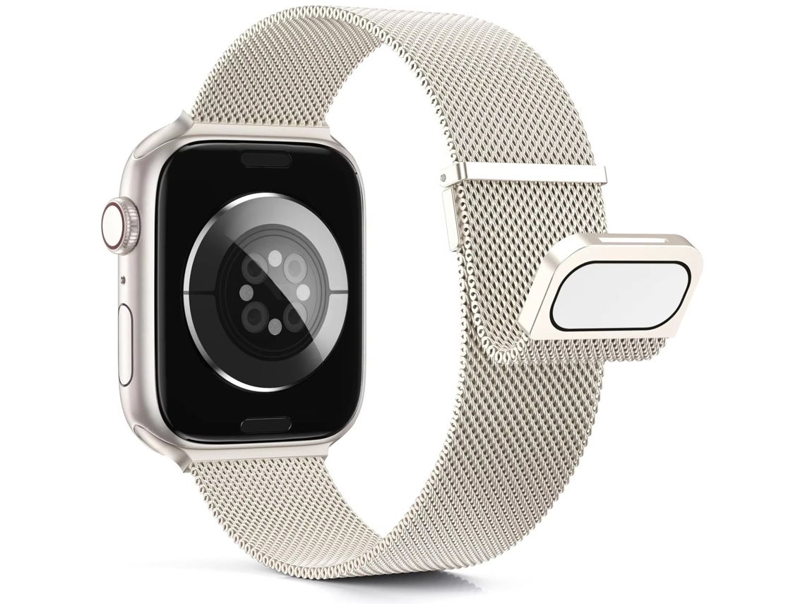 Pulseira Milanese Loop em aço inoxidável com data magnética Duplo para Apple Watch Ultra S10 S11 38 40 41 42mm