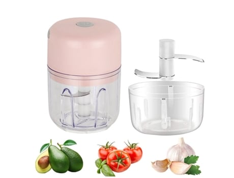 Mini Espremedor De Alho Elétrico Processador De Alimentos Picador Sem Fio Poderoso Usb Recarregável Espremedor De Alho Rosa Veanxin Vaenxin