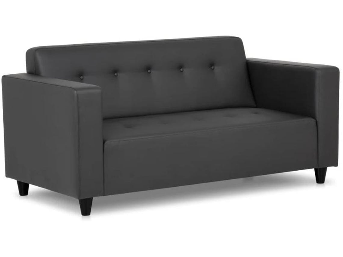 Sofá 3 Lugares BUDWING Pedro Preto - Tecido Tufado (Outlet Caixa Aberta - 170 x 60 x 79 cm)