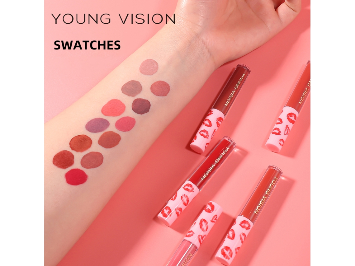 Set De 12 Gloss Labiales Mate Velvet De 1ml, Lip Glaze Suave E Liso, Pintalabios Líquido Resistente À Perda De Cor