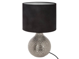 Castiçal Prata Mozo Cerâmica H38 cm Preto Atmosphera Designer de Interiores