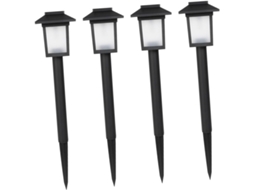 Conjunto De 4 Luzes Solares Led À Prova D'água