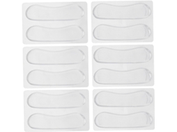 6 Pares De Protetores Calcanhar Silicone, Transparentes E Resistentes Ao Desgaste, Confortáveis E Ideais Para Uso Diário