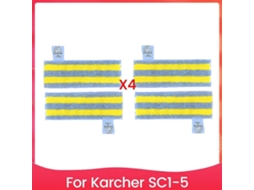 Conjunto De 4 Panos De Microfibra Para Esfregão A Vapor Karcher Sc1 Sc2 Sc3 Sc4 Sc5 - Peças De Reposição_glo
