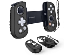 Yuru capa de Grip para Backbone One 1ª Geração, Case de Silicone Anti queda com Cordão, Proteção Completa para Controle de Jogos Móvel Preto