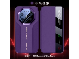 Capa Flip Magnética (huawei Mate80rs Master Roxo) - Textura Em Relevo Aerodinâmica