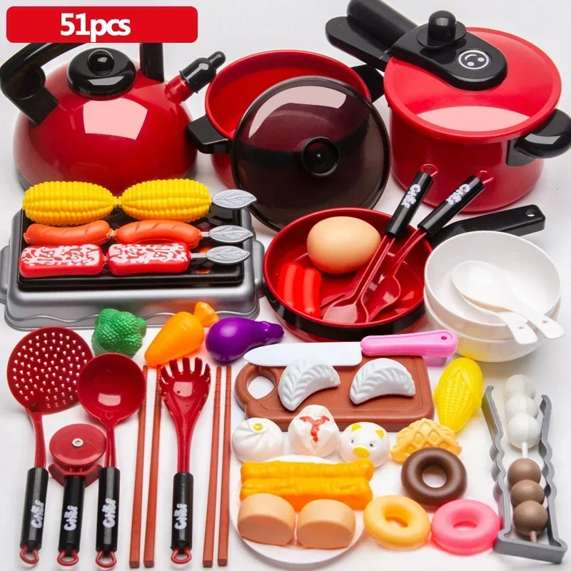 Conjunto de Brinquedo de Cozinha de Simulação MDUG (51 Peças)