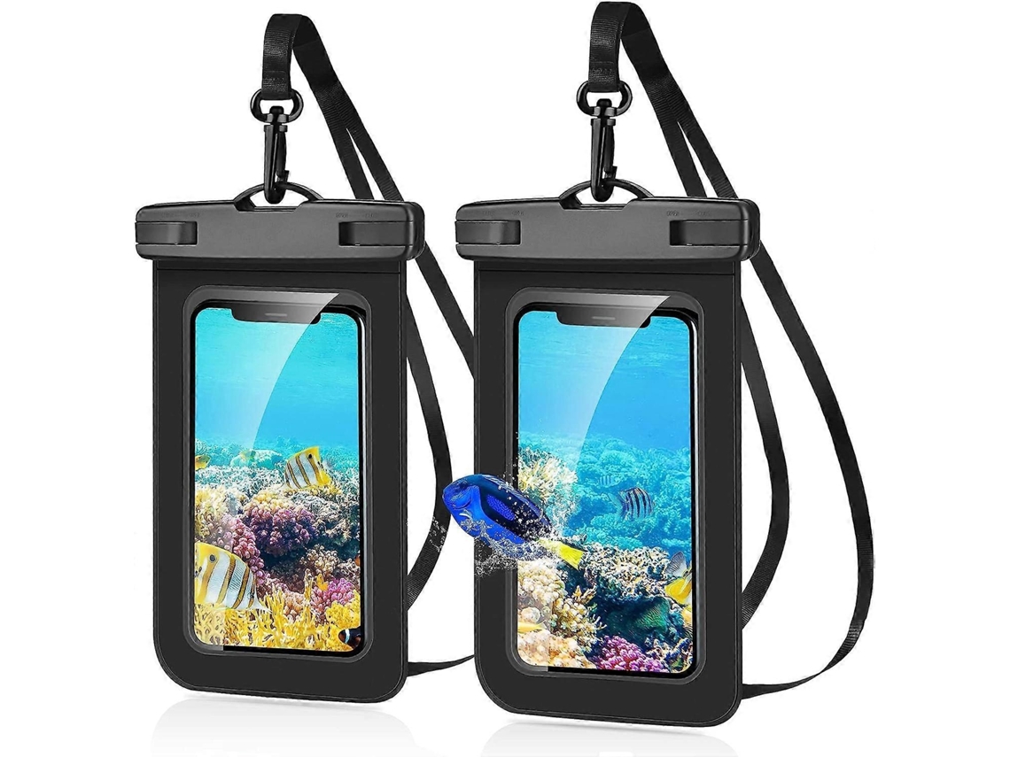 Lurelia Bolsa Impermeável Para Telemóvel Ipx8, Em Tpu, Antichoque, De Pescoço, Cor Transparente, 2 Un