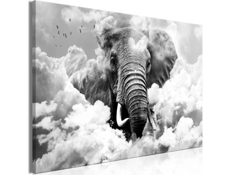 Quadro ARTGEIST Elephant In The Clouds - Black And White (120 x 80 cm)