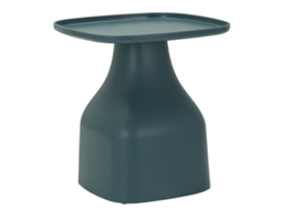 Mesa De Centro Gea Blu - Mesa Moderna E Minimalista, Base Sinuosa, Tampo Quadrado, Polipropileno, 48x48x50 Cm - 940