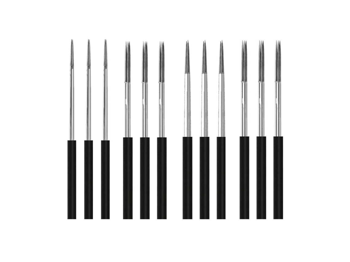 25 Piezas De Agujas De Microblading Shader 5rs Y 3rl Para Maquillaje De Cejas