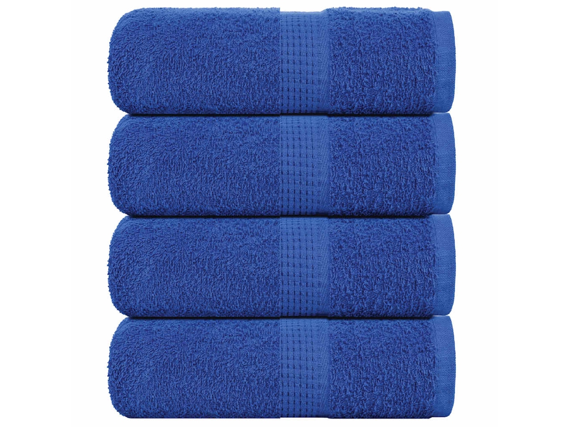 Vidaxl Toalhas De Bidé Frogn 4 Pcs 30x50 Cm 360 G/m² Azul
