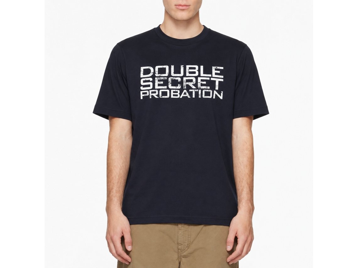 Rockinstone Animal House Movie Double Secret Probation Navy Adult Shirt Size:l