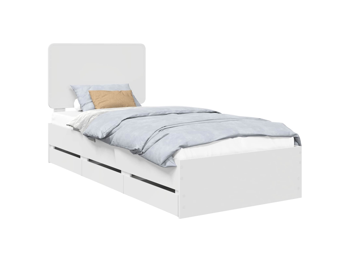 Estrutura de Cama 90x190cm Madeira de Engenharia MAISON EXCLUSIVE