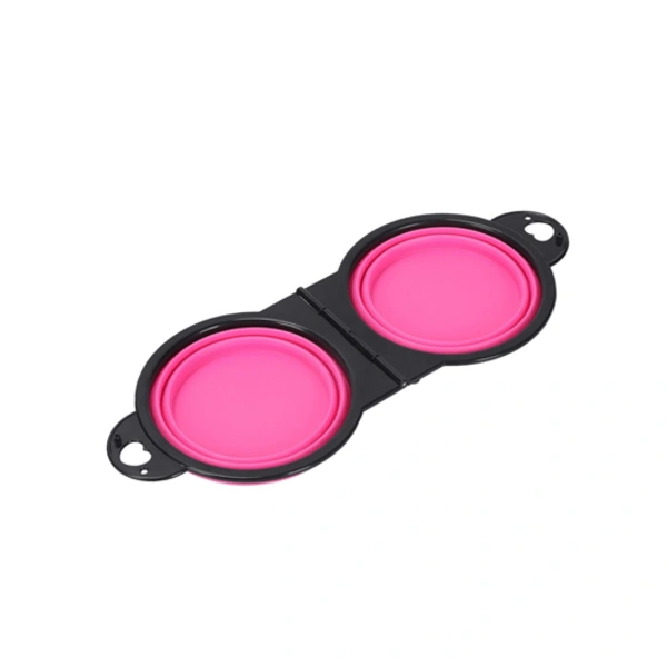 Tigela Portátil Dobrável para Cães, Dupla para Animais de Estimação, de Silicone Dobrável para Água, Viagens Ao Ar Livre, Garrafa de Água AQUAFORGE