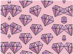 Colcha de Flanela Rosa com Estampa Losangos Macia e Quentinha 127 X 101 Cm, Macio, Quente, Ideal para Quarto