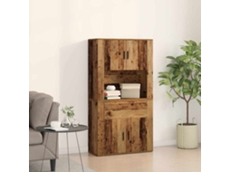 Vidaxl Highboard Madeira Antiga 80 X 33 X 150 Cm Madeira Processada