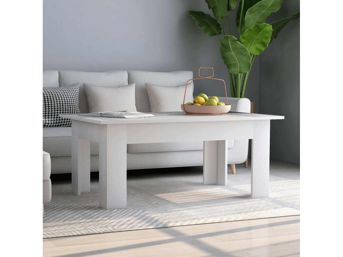 Vidaxl Mesa De Centro 100x60x42 Cm Derivados De Madeira Branco