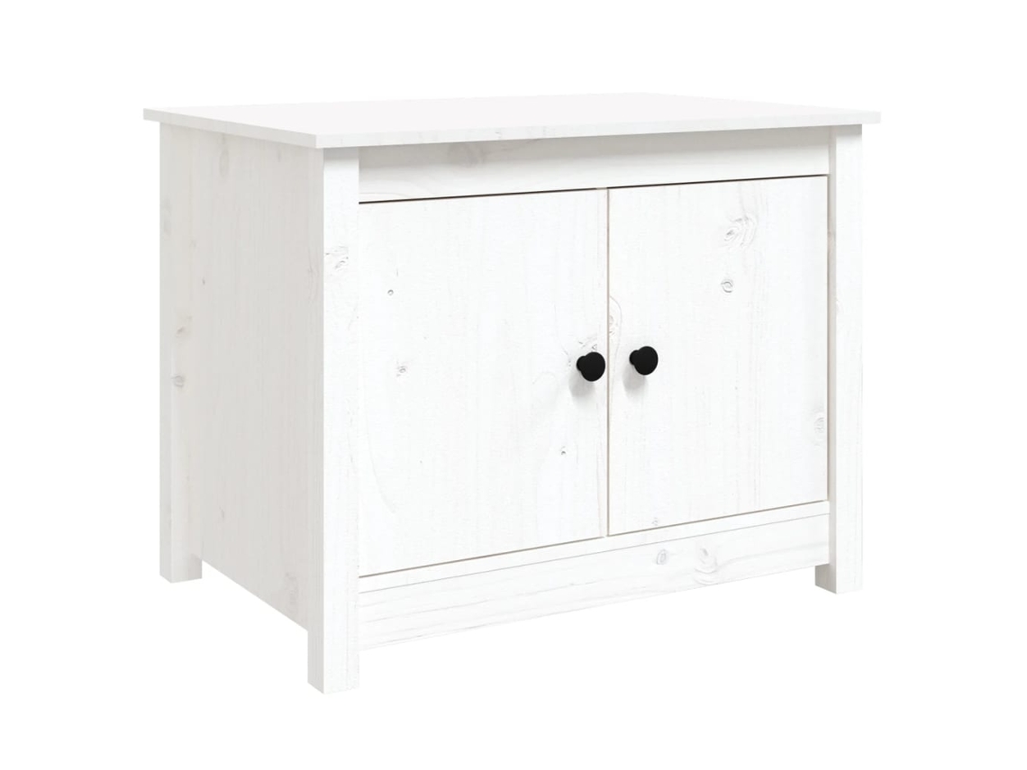 Mesa de Centro 71x49x55 Cm Pinho Maciço Branco MAISON EXCLUSIVE