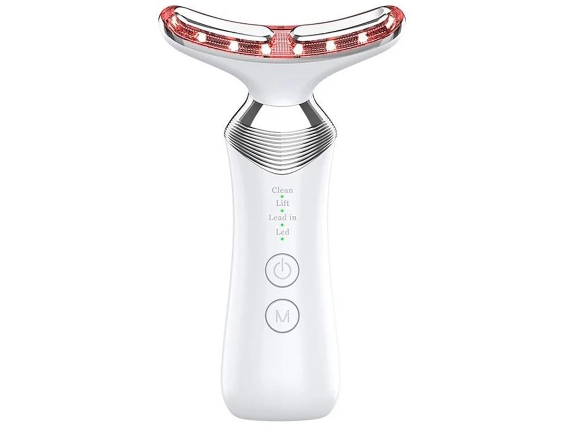 Massageador Facial Antirrugas Massageador Facial 4 Em 1 Rf Para Pescoço Para Levantamento Antienvelhecimento E Firmeza Da Pele Flácida Branco Yizhood