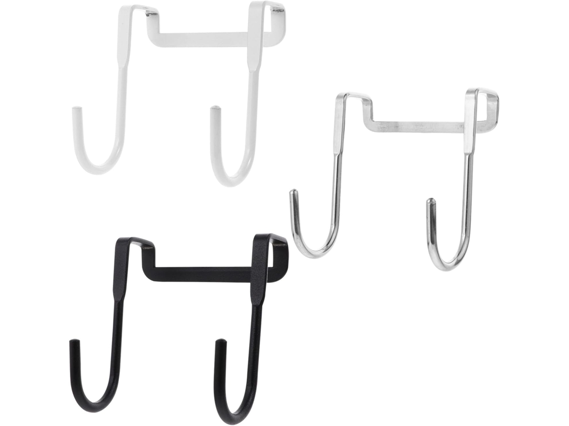 Conjunto Genérico De 3 Ganchos Duplos Em Aço Inoxidável Formato S, Sem Necessidade De Furar, Leves E Multiuso Para