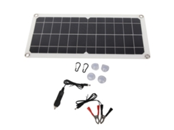 Painel solar 10W com carregador USB impermeável, leve, com ventosas e isqueiro de carro | S/MARCA