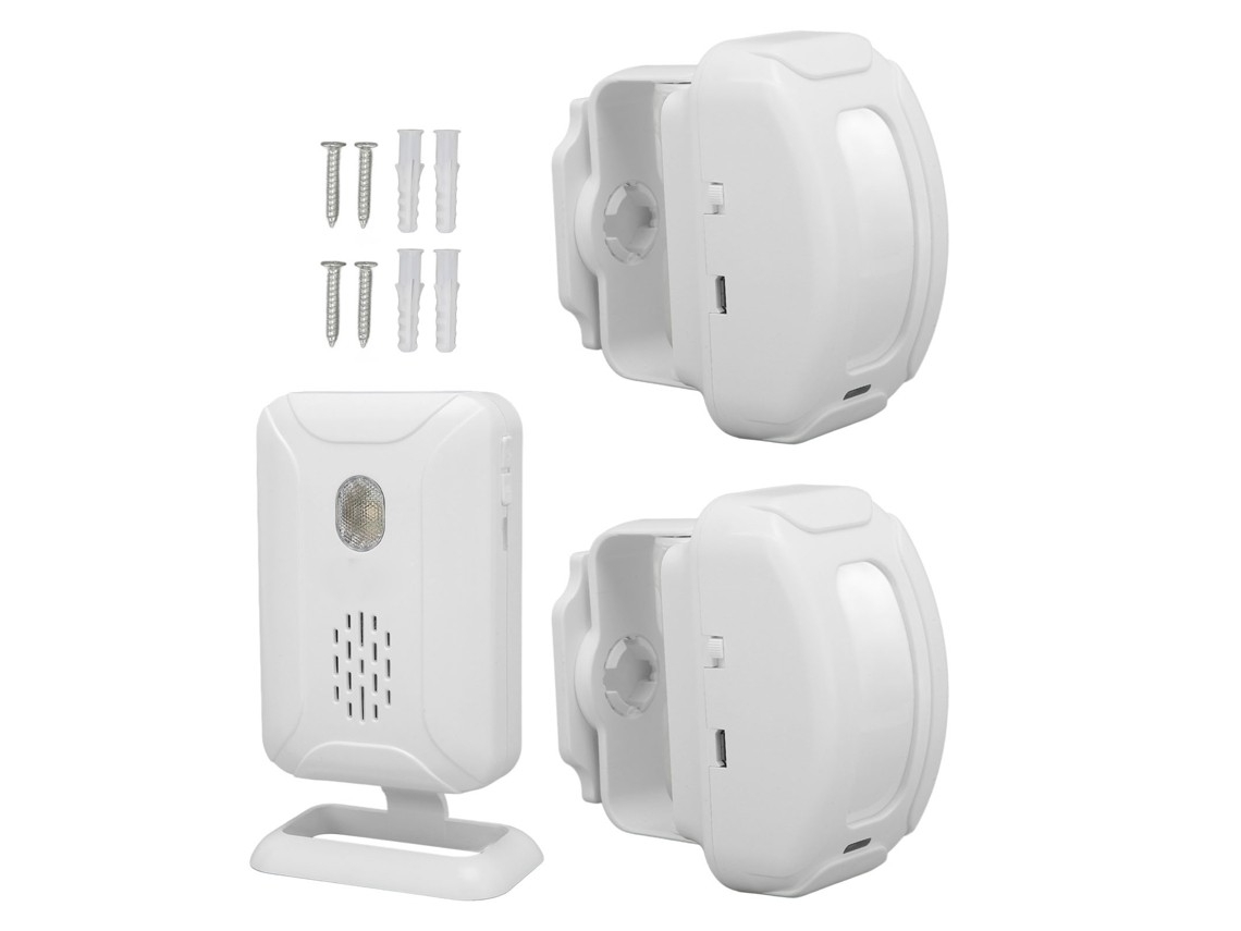 Wireless Doorbell With Adjustable Volume And Led Brightness, Long-range Infrared Sensor For Home Use.