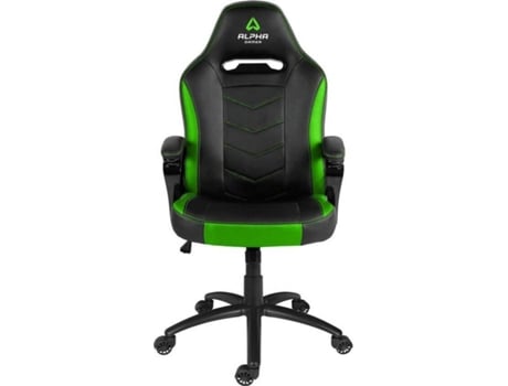 Cadeira Gaming ALPHA GAMER Kappa (Até 150 kg - Elevador a Gás Classe 4 - Preto e Verde) — Cadeira Gaming | Preto e Verde