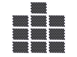 10 Peças De Cinta De Aderência Para Rato Hexagonal Ultra Fina Absorve Suor Antiderrapante Adesivos De Acrílico Preto Para Telefone Teclado