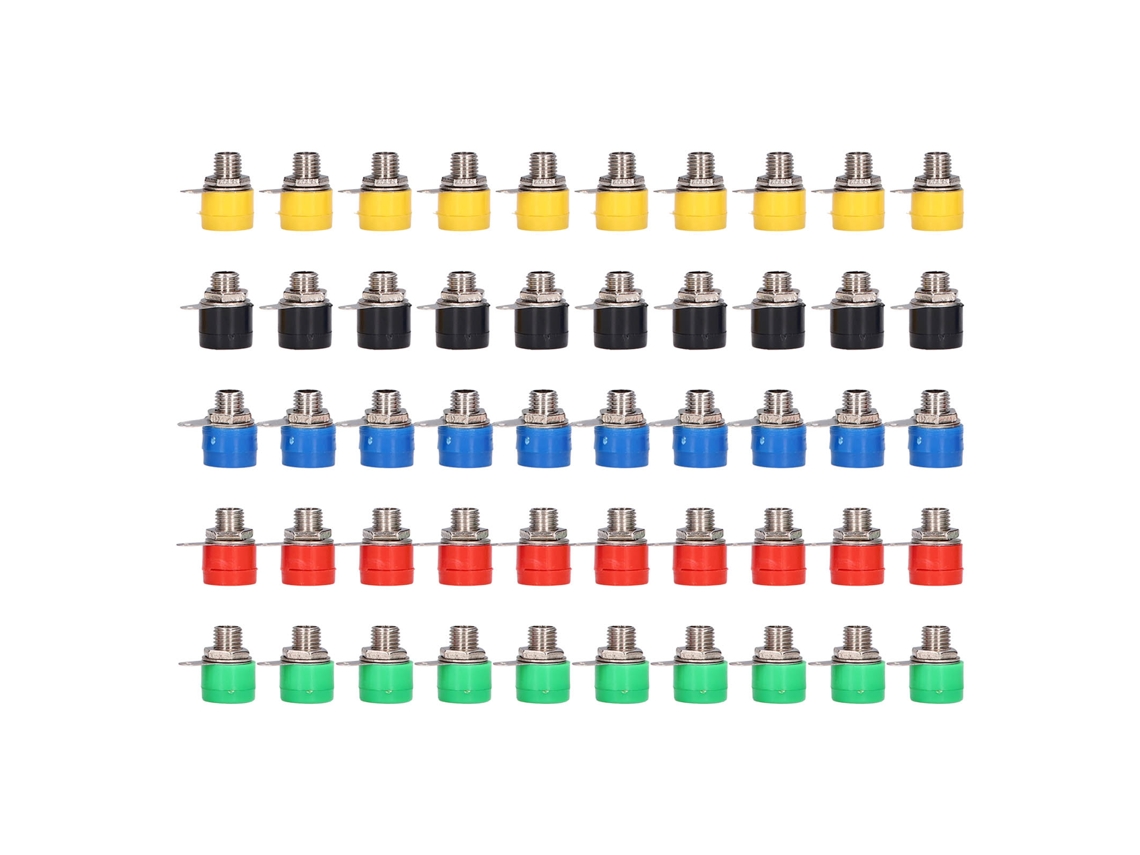 10 Conjuntos De Conectores Plug Banana De 4mm Resistentes À Corrosão Para Painel